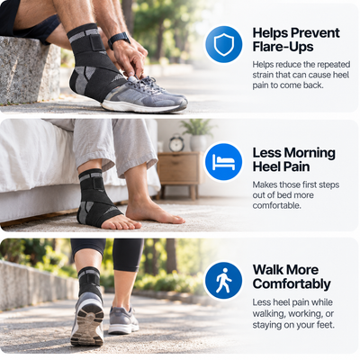 Cross Tension Arch Sleeve™ - Removes load off the fascia and improves blood flow for pain free walking