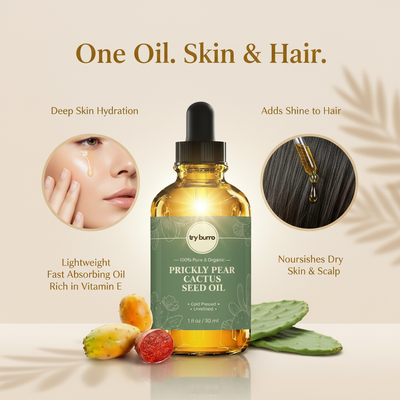 Prickly Pear Cactus Seed Oil For Deep Hydration, Fine Lines & Even Skin Tone - 30ml