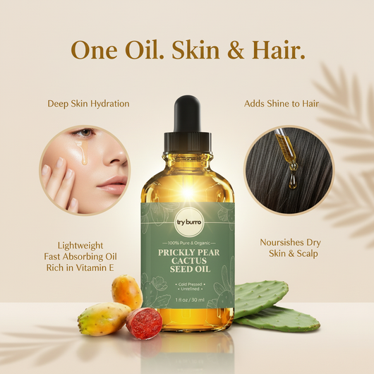 Prickly Pear Cactus Seed Oil For Deep Hydration, Fine Lines & Even Skin Tone - 30ml