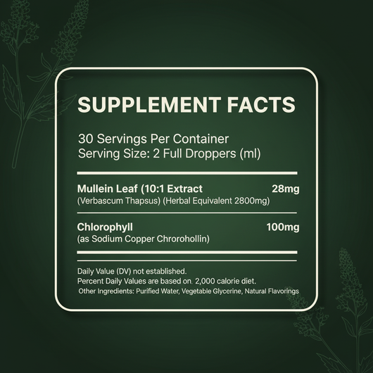 Try Burro™ -Mullein & Chlorophyll for Mucus Relief, Clear Airways & Easier Breathing